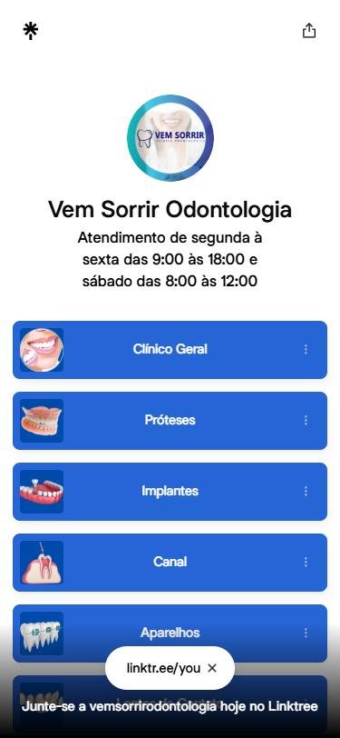 Linktree Vem Sorrir Odontologia em 11/10/2026